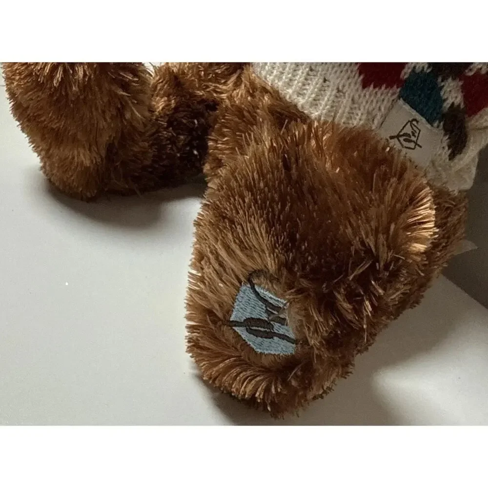 Caribou Coffee 2012 Plush Reindeer Moose Stuffed Animal Argyle Sweater 11”
